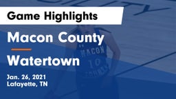 Macon County  vs Watertown  Game Highlights - Jan. 26, 2021
