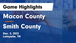 Macon County  vs Smith County  Game Highlights - Dec. 3, 2022