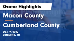 Macon County  vs Cumberland County  Game Highlights - Dec. 9, 2022