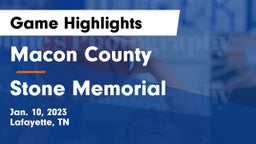 Macon County  vs Stone Memorial  Game Highlights - Jan. 10, 2023