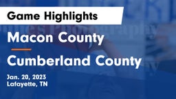 Macon County  vs Cumberland County  Game Highlights - Jan. 20, 2023