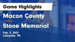 Macon County  vs Stone Memorial  Game Highlights - Feb. 3, 2023