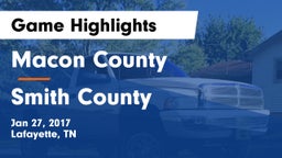 Macon County  vs Smith County  Game Highlights - Jan 27, 2017