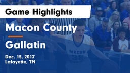 Macon County  vs Gallatin  Game Highlights - Dec. 15, 2017