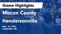 Macon County  vs Hendersonville Game Highlights - Dec. 16, 2017