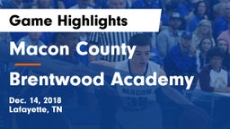 Macon County  vs Brentwood Academy  Game Highlights - Dec. 14, 2018