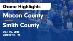 Macon County  vs Smith County  Game Highlights - Dec. 28, 2018