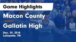 Macon County  vs Gallatin High Game Highlights - Dec. 29, 2018