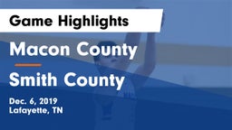 Macon County  vs Smith County  Game Highlights - Dec. 6, 2019