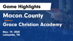 Macon County  vs Grace Christian Academy Game Highlights - Nov. 19, 2020
