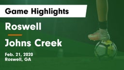 Roswell  vs Johns Creek  Game Highlights - Feb. 21, 2020