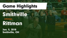 Smithville  vs Rittman  Game Highlights - Jan. 5, 2018