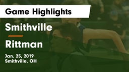 Smithville  vs Rittman  Game Highlights - Jan. 25, 2019