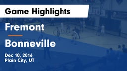 Fremont  vs Bonneville  Game Highlights - Dec 10, 2016