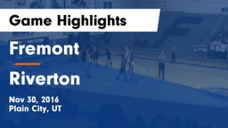Fremont  vs Riverton  Game Highlights - Nov 30, 2016