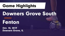 Downers Grove South  vs Fenton Game Highlights - Oct. 10, 2019