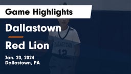 Dallastown  vs Red Lion  Game Highlights - Jan. 20, 2024