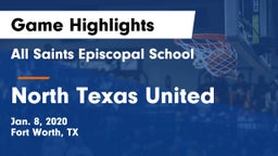 All Saints Episcopal School vs North Texas United Game Highlights - Jan. 8, 2020
