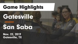 Gatesville  vs San Saba  Game Highlights - Nov. 22, 2019