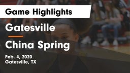 Gatesville  vs China Spring  Game Highlights - Feb. 4, 2020