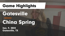 Gatesville  vs China Spring  Game Highlights - Jan. 9, 2024