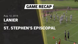 Recap: Lanier  vs. St. Stephen's Episcopal  2016