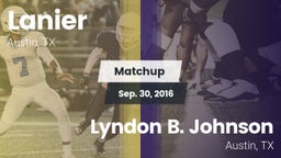 Matchup: Lanier vs. Lyndon B. Johnson  2016