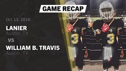 Recap: Lanier  vs. William B. Travis  2016