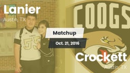 Matchup: Lanier vs. Crockett  2016