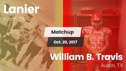 Matchup: Lanier vs. William B. Travis  2017