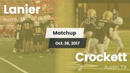 Matchup: Lanier vs. Crockett  2017