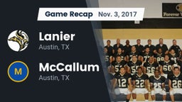 Recap: Lanier  vs. McCallum  2017