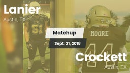 Matchup: Lanier vs. Crockett  2018