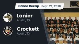 Recap: Lanier  vs. Crockett  2018
