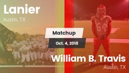 Matchup: Lanier vs. William B. Travis  2018