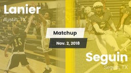 Matchup: Lanier vs. Seguin  2018