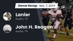 Recap: Lanier  vs. John H. Reagan  2019