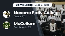 Recap: Navarro Early College  vs. McCollum  2021