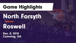 North Forsyth  vs Roswell  Game Highlights - Dec. 8, 2018