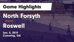 North Forsyth  vs Roswell  Game Highlights - Jan. 5, 2019