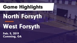 North Forsyth  vs West Forsyth  Game Highlights - Feb. 5, 2019