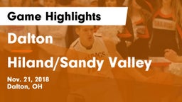 Dalton  vs Hiland/Sandy Valley Game Highlights - Nov. 21, 2018