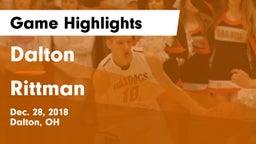 Dalton  vs Rittman  Game Highlights - Dec. 28, 2018