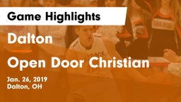 Dalton  vs Open Door Christian  Game Highlights - Jan. 26, 2019