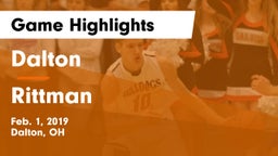 Dalton  vs Rittman  Game Highlights - Feb. 1, 2019