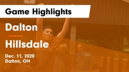 Dalton  vs Hillsdale  Game Highlights - Dec. 11, 2020