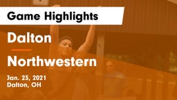 Dalton  vs Northwestern  Game Highlights - Jan. 23, 2021