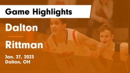 Dalton  vs Rittman  Game Highlights - Jan. 27, 2023