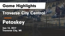 Traverse City Central  vs Petoskey  Game Highlights - Jan 14, 2017