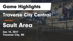 Traverse City Central  vs Sault Area  Game Highlights - Jan 14, 2017